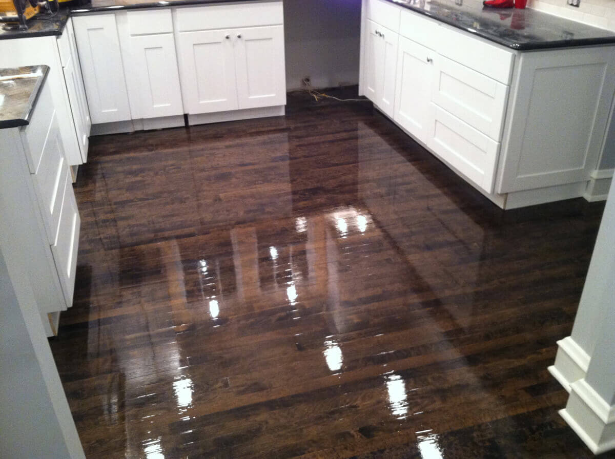 Glossy Kitchen Hardwood Flooring