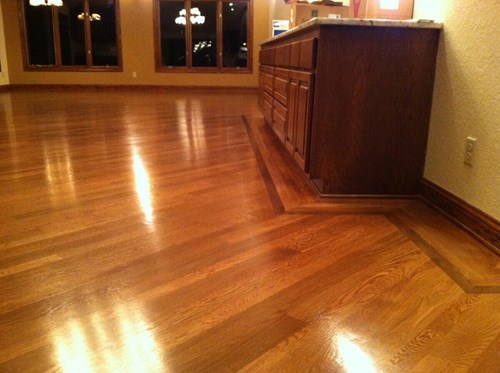 Hardwood Flooring Cabinet Border Design