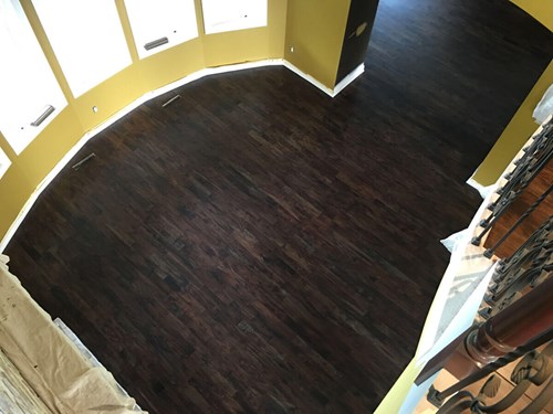 Dark Solid Hardwood Installation