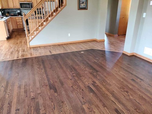 Hardwood Flooring Color Split